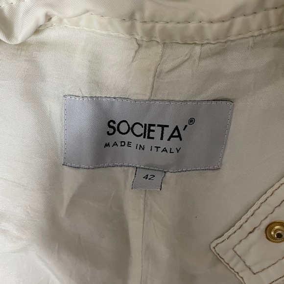 SOCIETA white Jacket 42 (Size 4) made in Italy - Picture 3 of 4